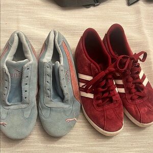 Puma and Adidas Sneakers Set - Blue and Red NWOT